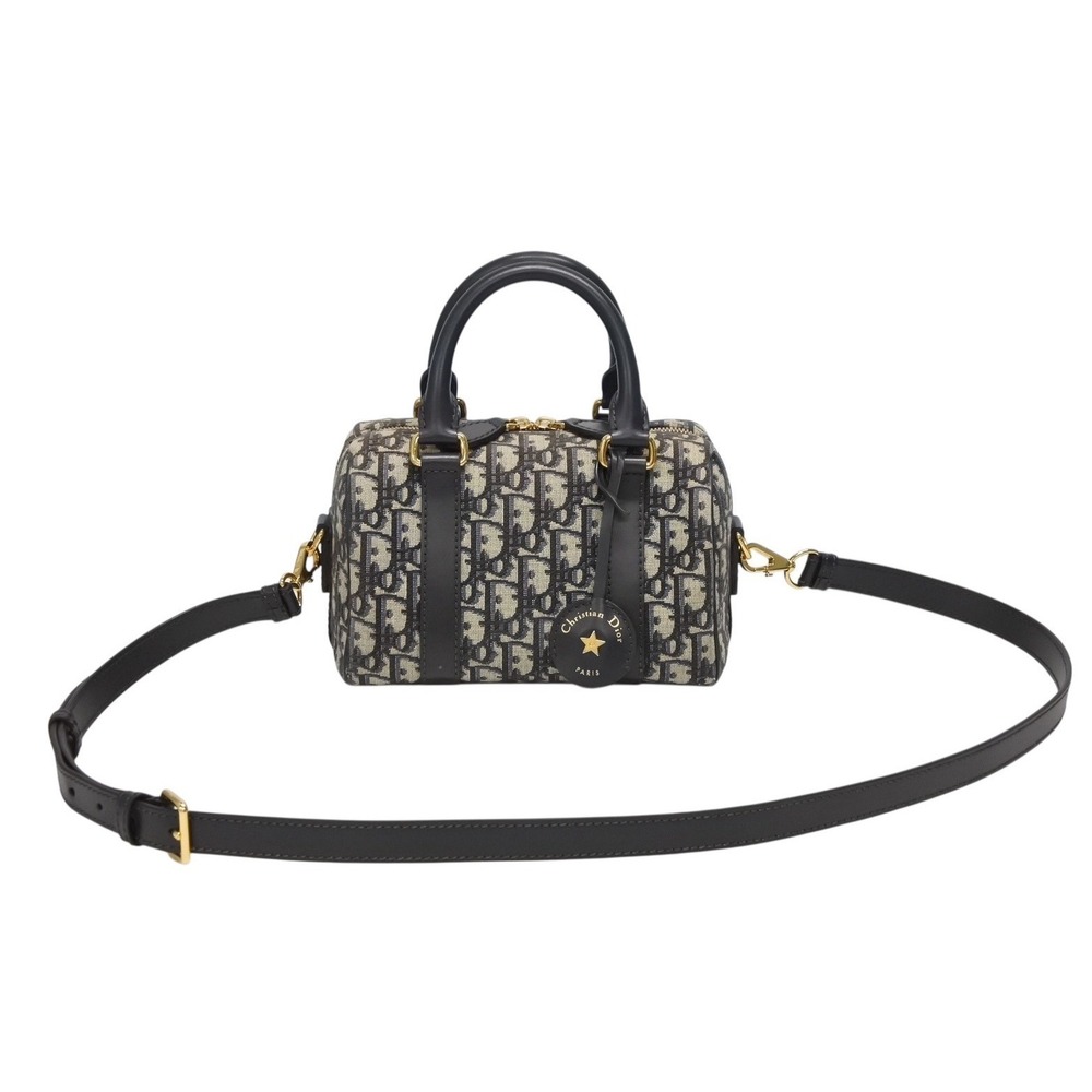 Christian Dior Groove Handbag Navy Blue Oblique - Picture 1 of 9